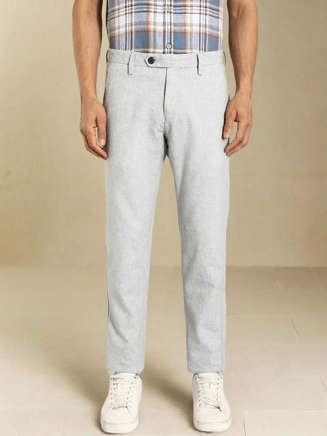 Men's Brooklyn Fit Linen Blend Trousers