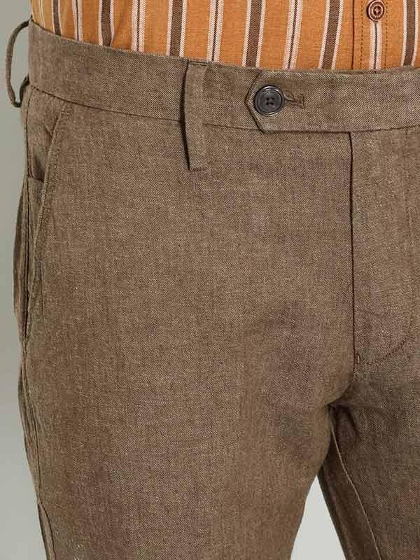 Men's Brooklyn Fit Linen Blend Trousers - Image 10