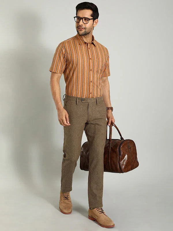 Men's Brooklyn Fit Linen Blend Trousers - Image 12