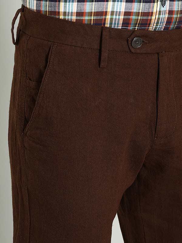 Men's Brooklyn Fit Linen Blend Trousers - Image 13