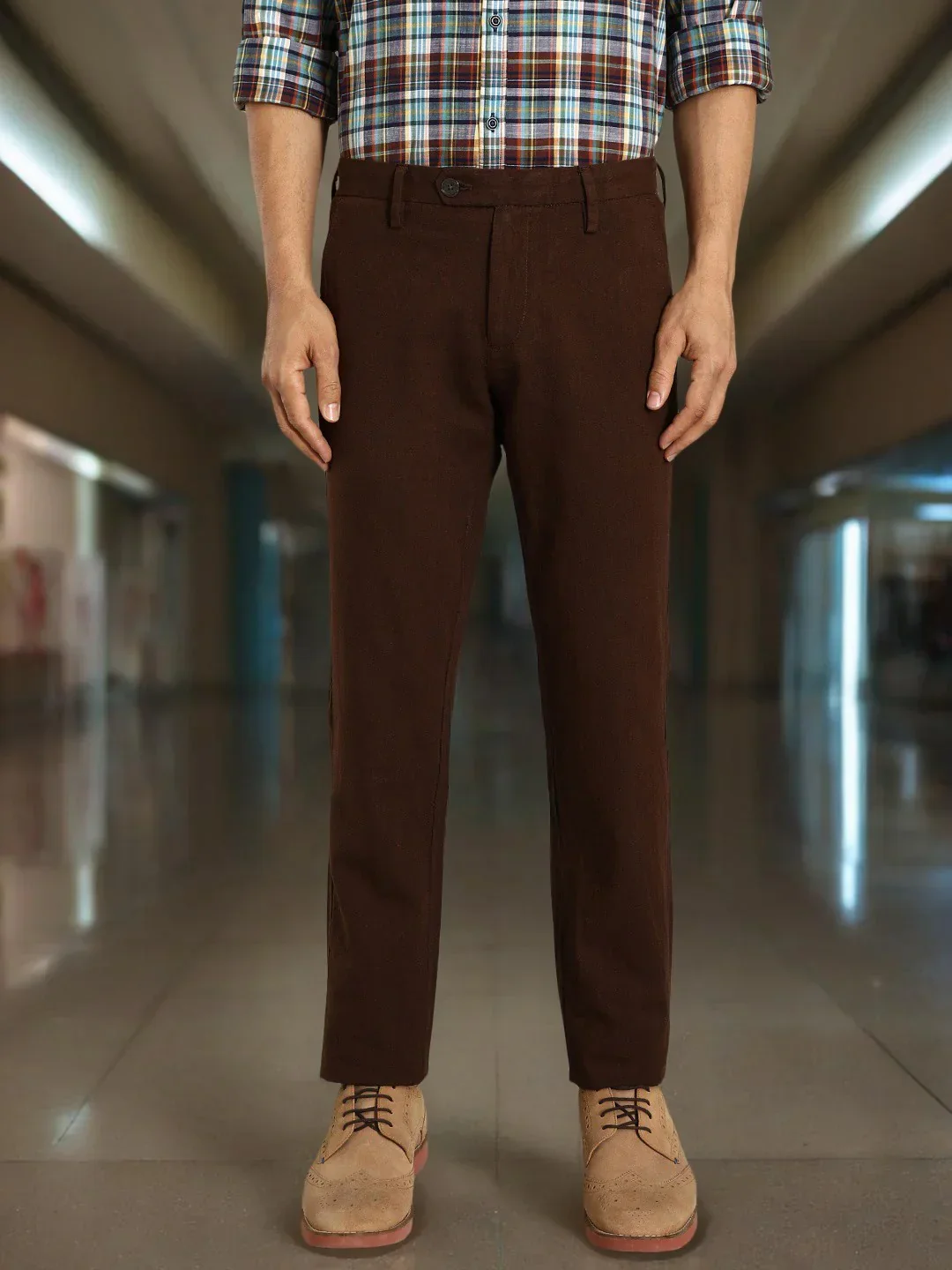 Men's Brooklyn Fit Linen Blend Trousers - Image 14