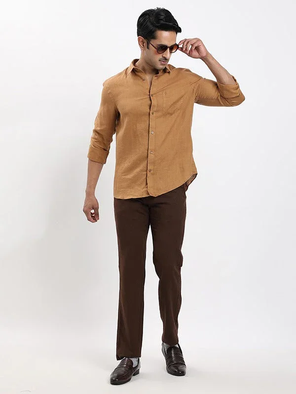 Men's Brooklyn Fit Linen Blend Trousers - Image 20