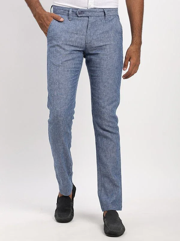 Men's Brooklyn Fit Linen Blend Trousers - Image 36
