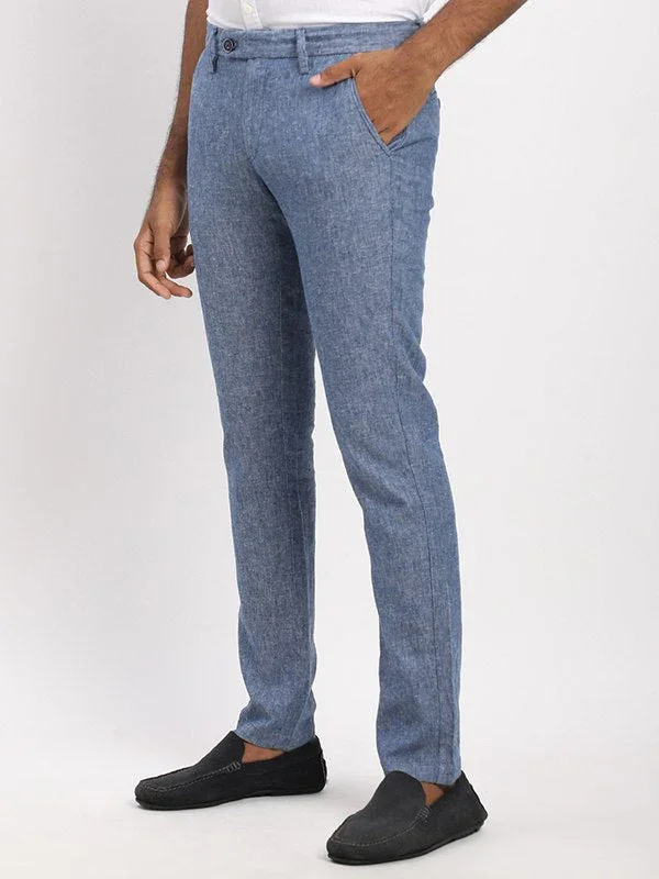 Men's Brooklyn Fit Linen Blend Trousers - Image 37