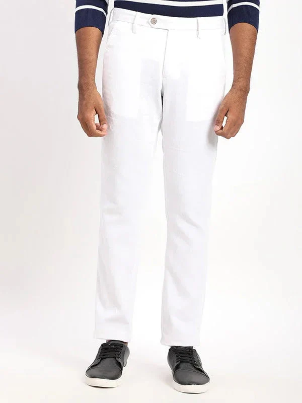 Men's Brooklyn Fit Linen Blend Trousers - Image 46
