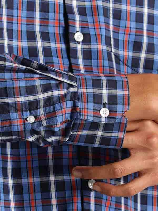 Men's Check Full Sleeves Cotton Blend Shirt - Image 12