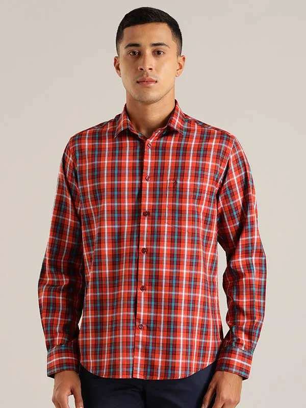 Men's Check Full Sleeves Cotton Blend Shirt - Image 2