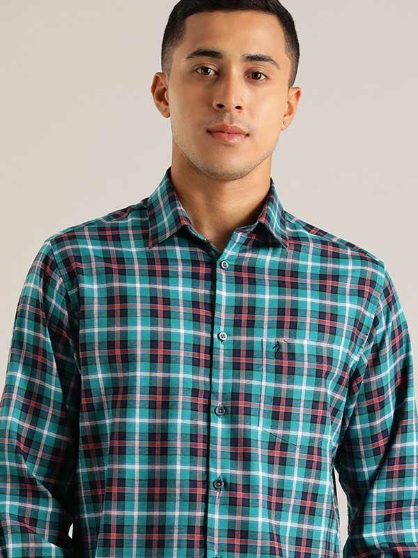 Men's Check Full Sleeves Cotton Blend Shirt - Image 5
