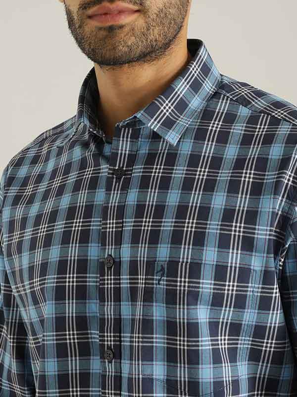 Men's Check Full Sleeves Cotton Blend Shirt - Image 3