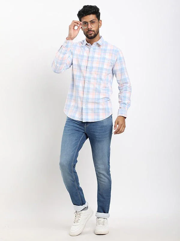 Men's Check Full Sleeves Cotton Corduroy Shirt - Image 10