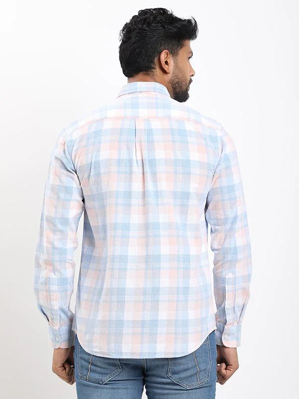 Men's Check Full Sleeves Cotton Corduroy Shirt - Image 9