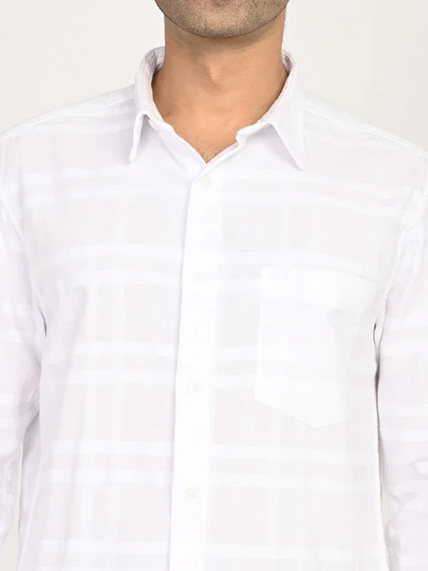 Men's Check Full Sleeves Cotton Shirt - Image 3