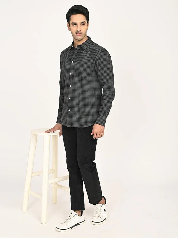 Men's Check Full Sleeves Cotton Shirt - Image 10