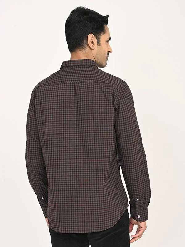 Men's Check Full Sleeves Cotton Shirt - Image 4