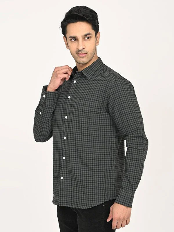 Men's Check Full Sleeves Cotton Shirt - Image 7
