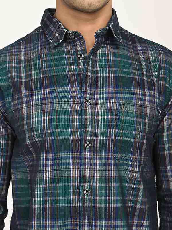 Men's Check Full Sleeves Cotton Shirt - Image 3