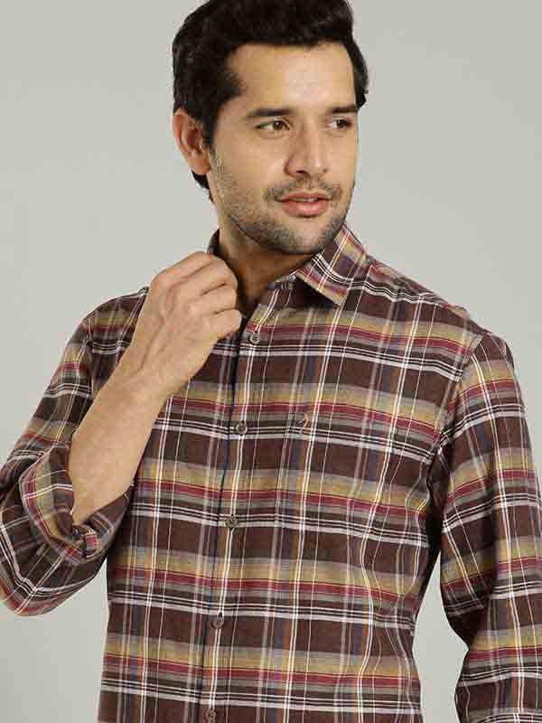Men's Check Full Sleeves Cotton Shirt