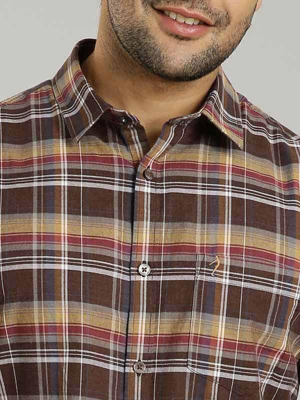 Men's Check Full Sleeves Cotton Shirt - Image 4