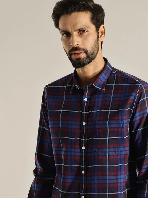 Men's Check Full Sleeves Cotton Shirt