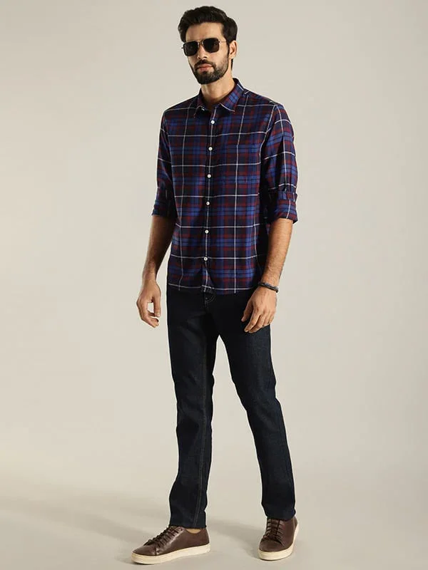 Men's Check Full Sleeves Cotton Shirt - Image 4