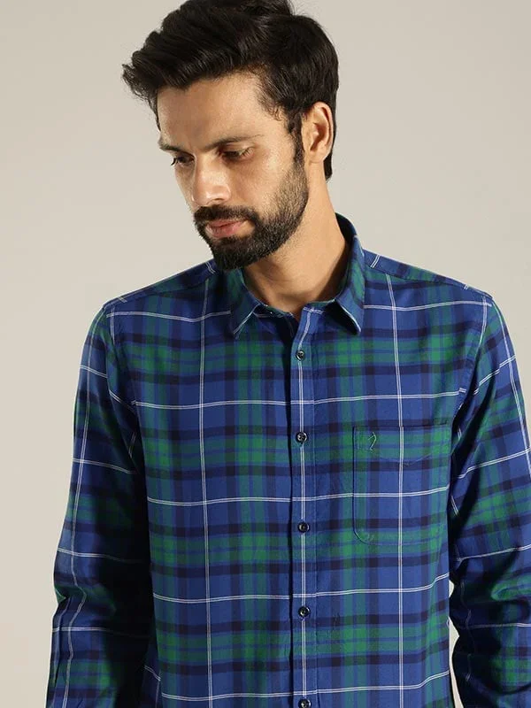 Men's Check Full Sleeves Cotton Shirt - Image 5
