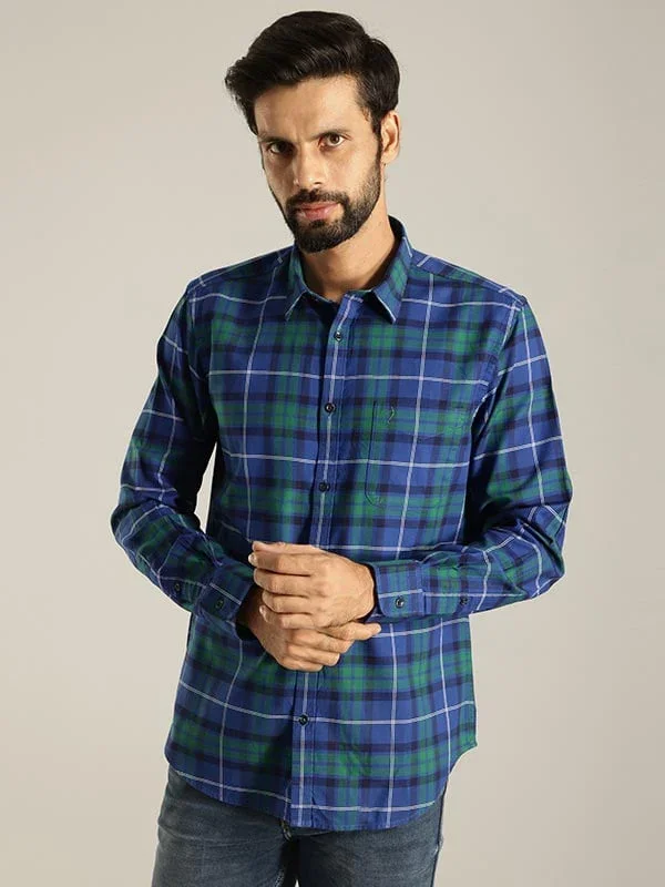 Men's Check Full Sleeves Cotton Shirt - Image 6