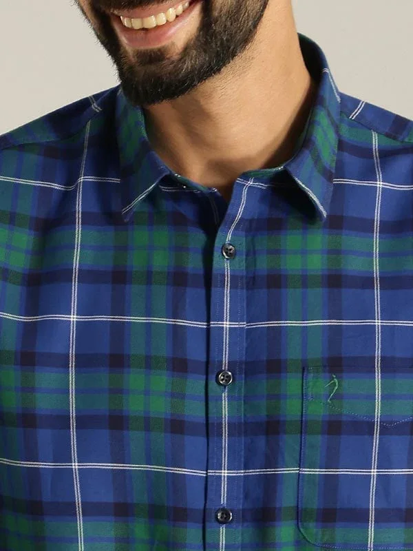 Men's Check Full Sleeves Cotton Shirt - Image 7