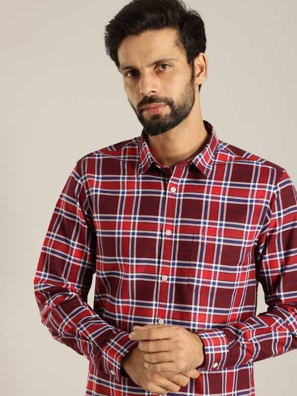 Men's Check Full Sleeves Cotton Shirt - Image 5