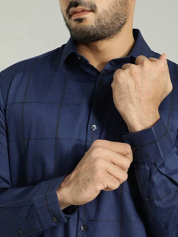 Men's Check Full Sleeves Cotton Shirt - Image 4