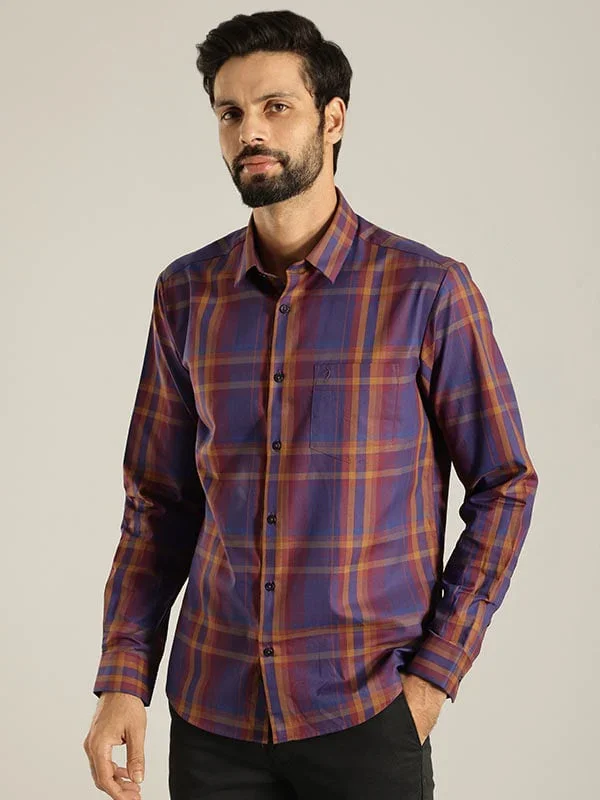Men's Check Full Sleeves Cotton Shirt