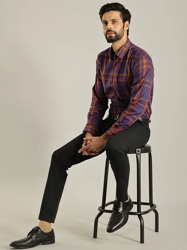 Men's Check Full Sleeves Cotton Shirt - Image 4
