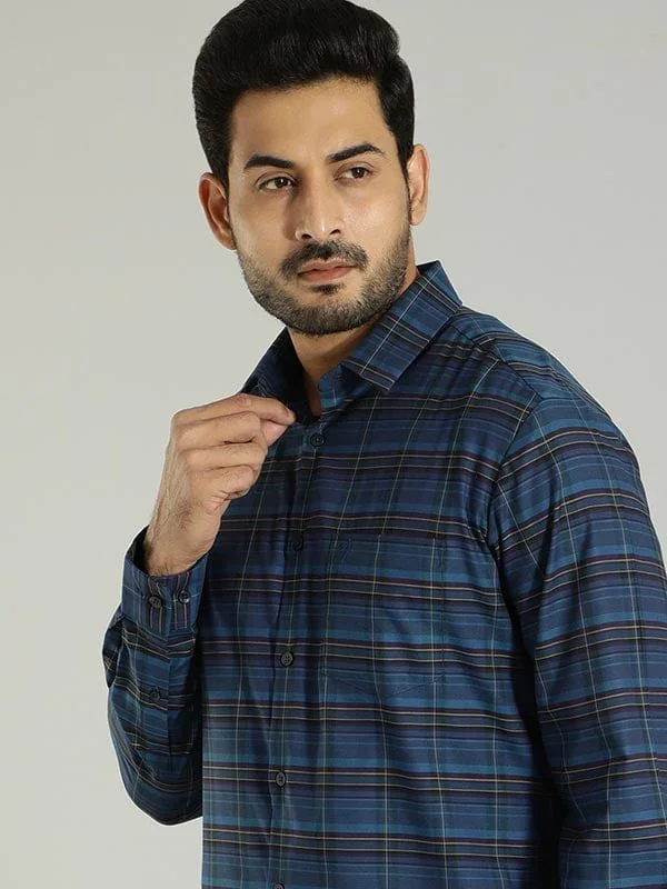 Men's Check Full Sleeves Cotton Shirt - Image 2