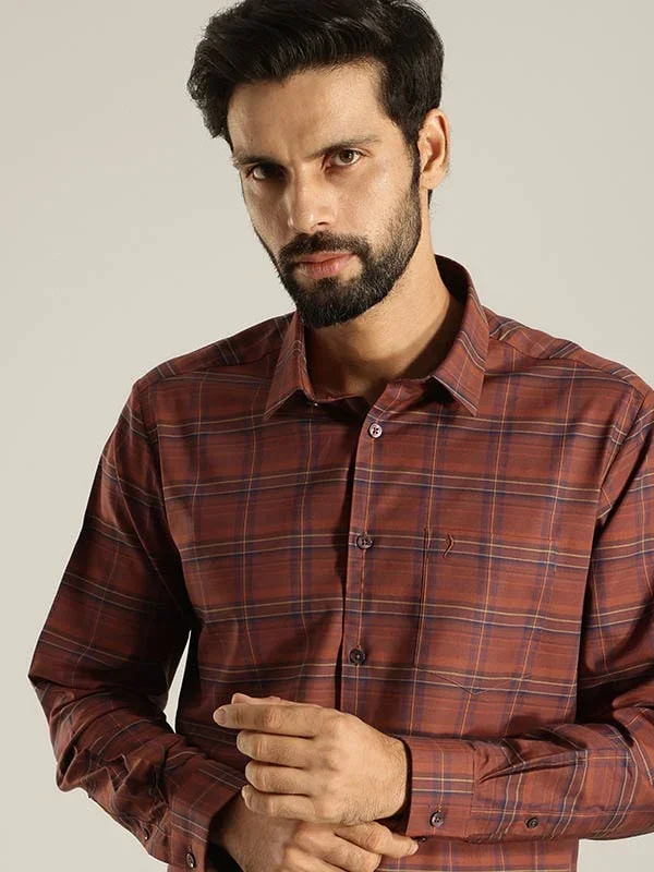 Men's Check Full Sleeves Cotton Shirt - Image 6