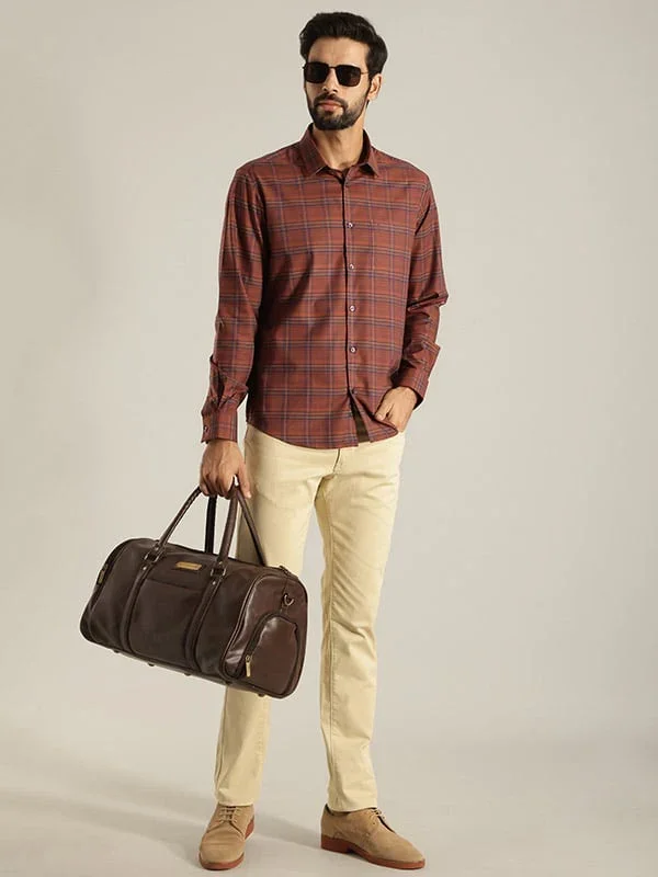 Men's Check Full Sleeves Cotton Shirt - Image 8