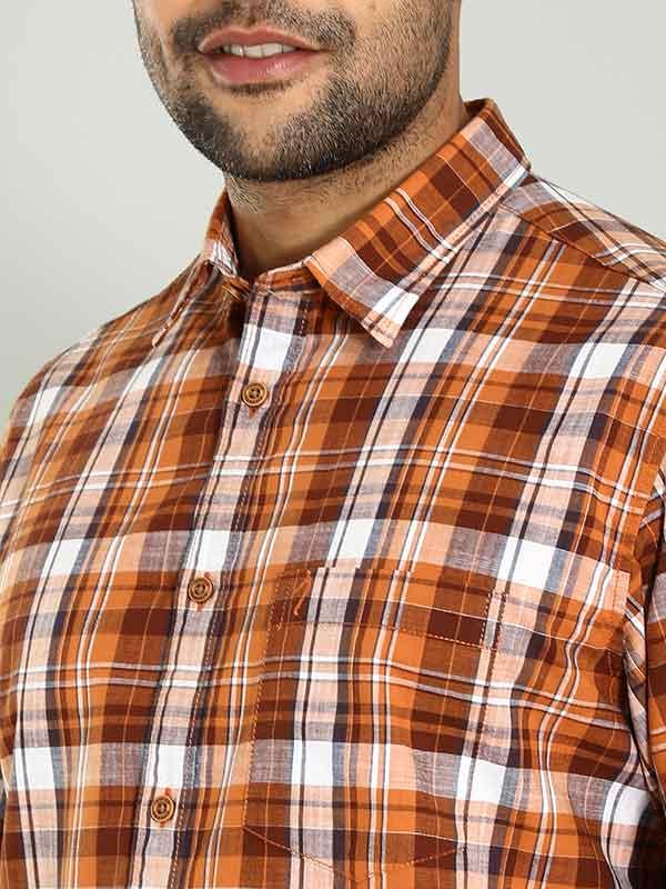 Men's Check Full Sleeves Cotton Shirt - Image 8