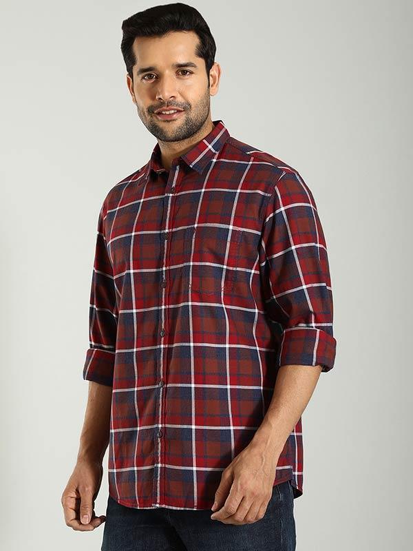 Men's Check Full Sleeves Cotton Shirt - Image 3