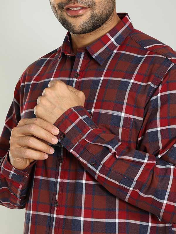 Men's Check Full Sleeves Cotton Shirt - Image 4