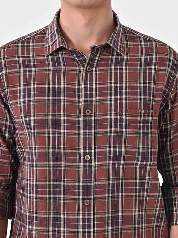 Men's Check Full Sleeves Cotton Shirt - Image 3
