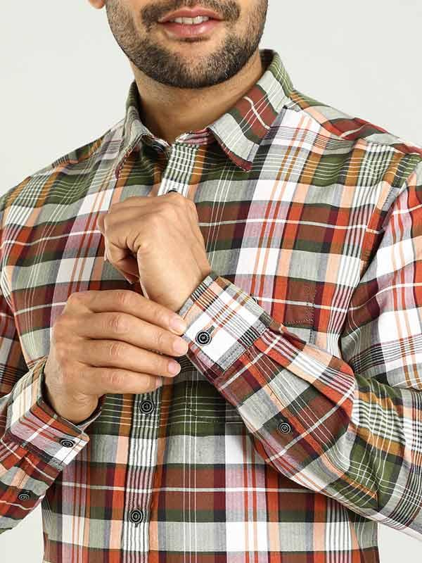 Men's Check Full Sleeves Cotton Shirt - Image 4