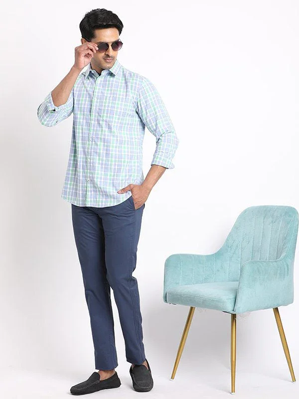 Men's Check Full Sleeves Cotton Shirt - Image 10