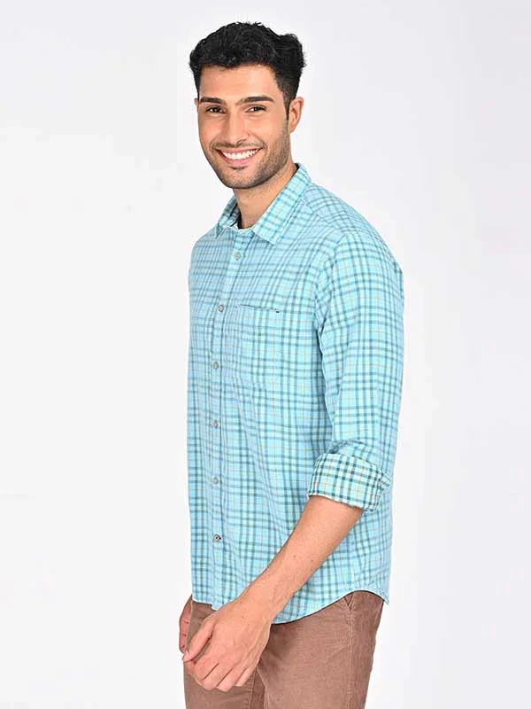 Men's Check Full Sleeves Cotton Shirt - Image 6