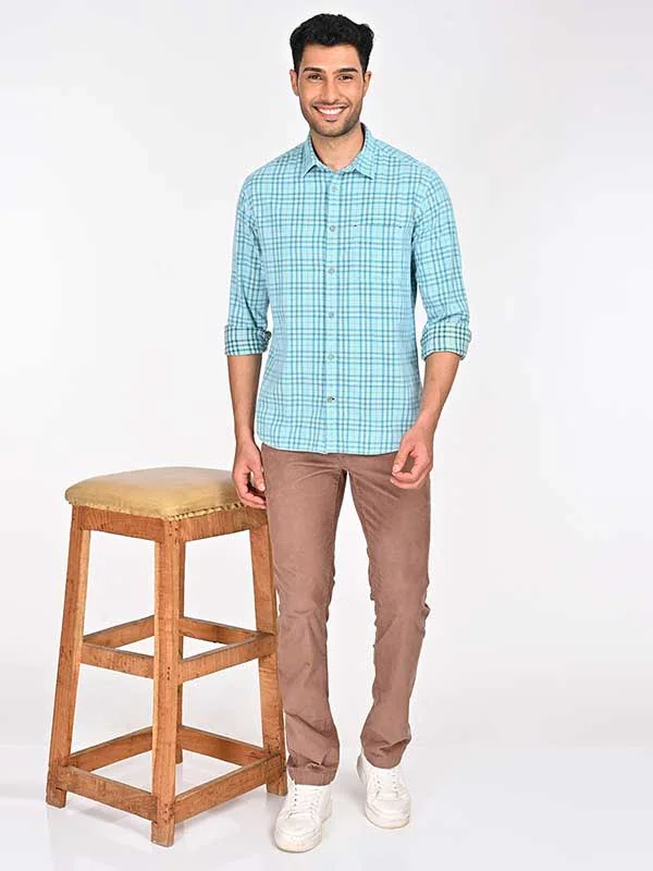 Men's Check Full Sleeves Cotton Shirt - Image 8