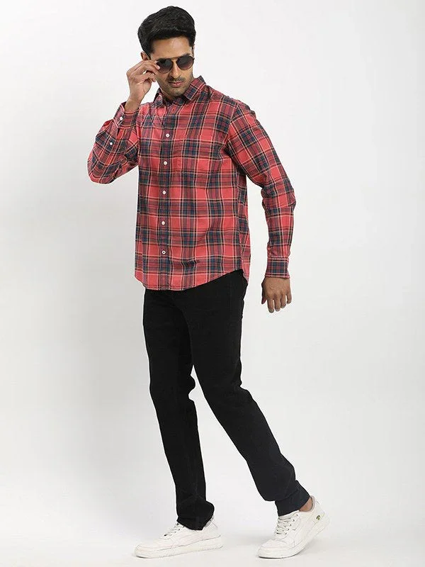 Men's Check Full Sleeves Cotton Shirt - Image 4
