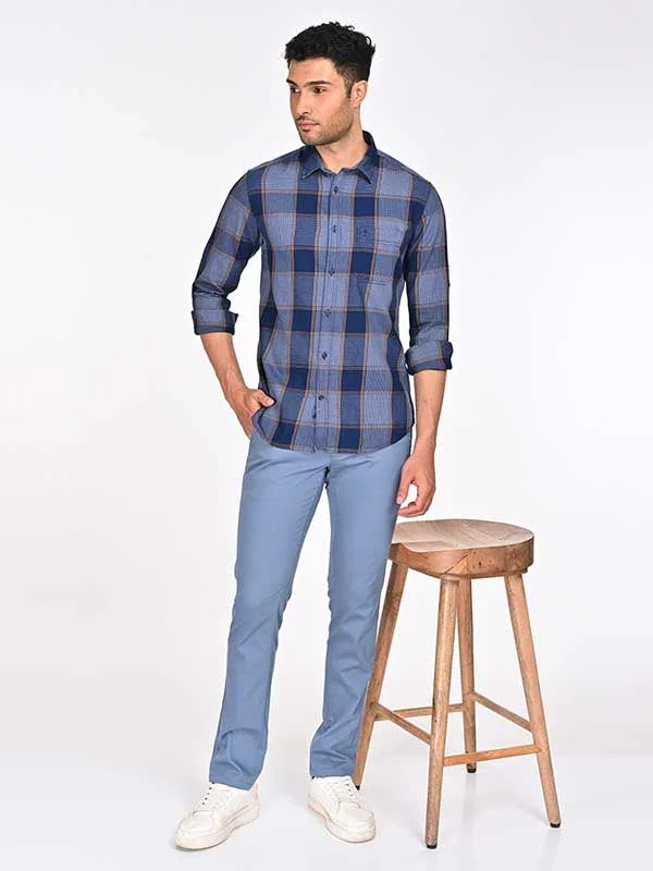 Men's Check Full Sleeves Cotton Shirt - Image 4