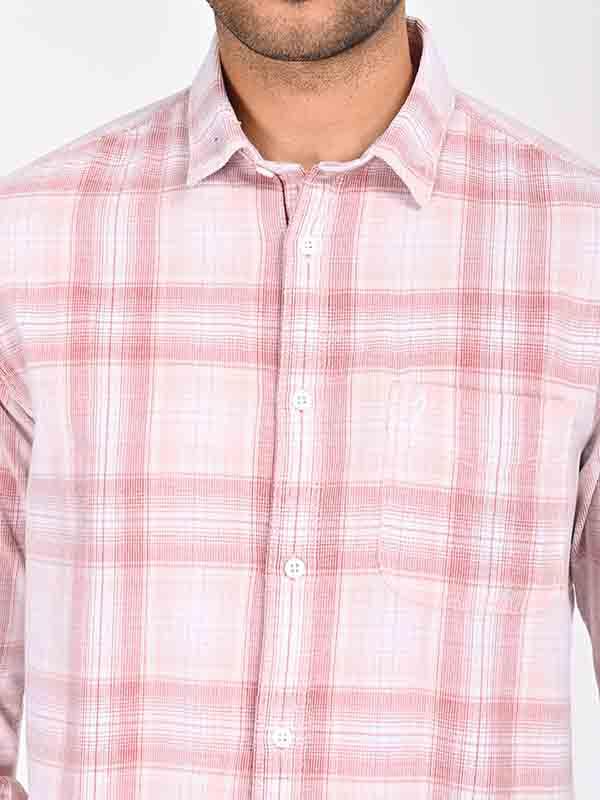 Men's Check Full Sleeves Cotton Shirt - Image 3