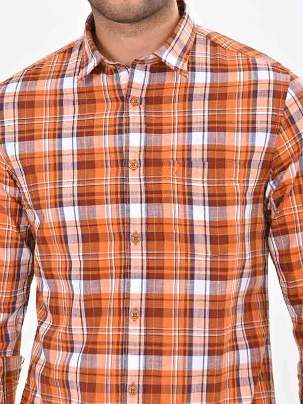 Men's Check Full Sleeves Cotton Shirt - Image 3
