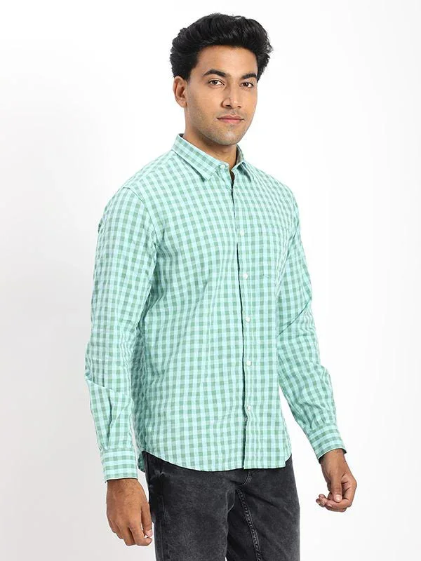 Men's Check Full Sleeves Cotton Shirt - Image 2