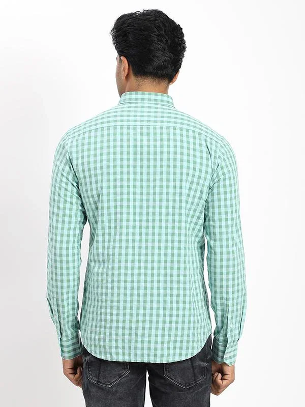 Men's Check Full Sleeves Cotton Shirt - Image 4