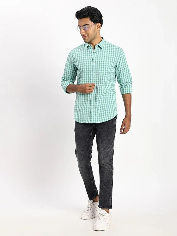 Men's Check Full Sleeves Cotton Shirt - Image 5