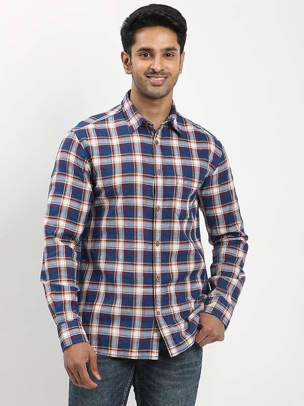 Men's Check Full Sleeves Cotton Shirt